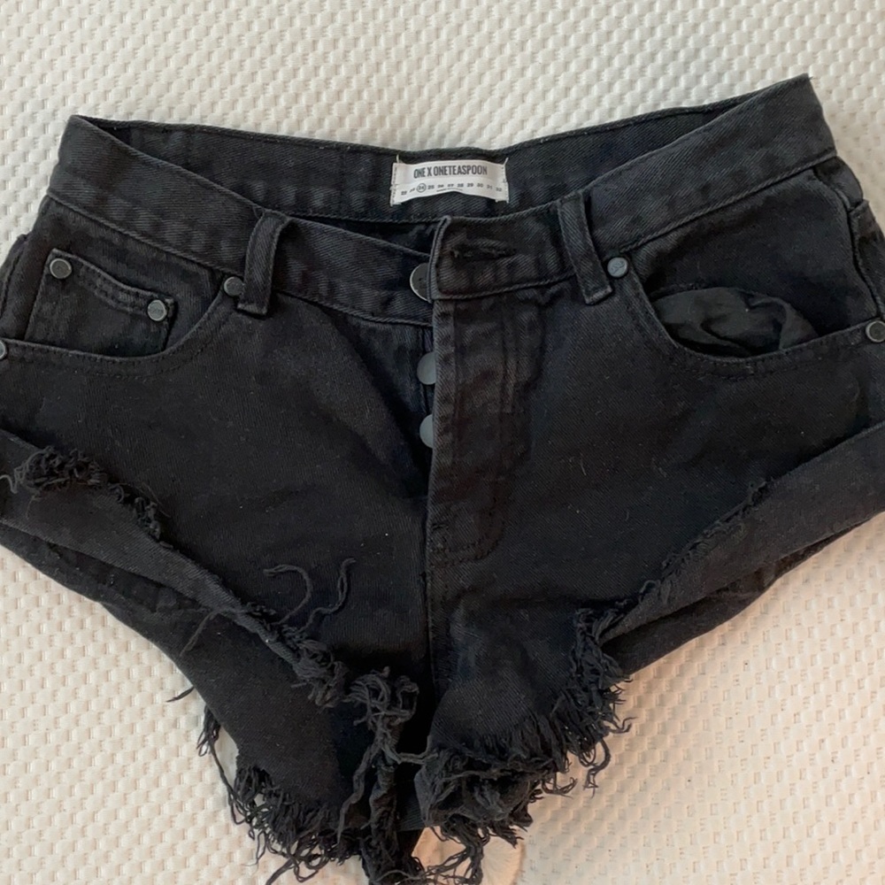One Teaspoon Black Jean Short